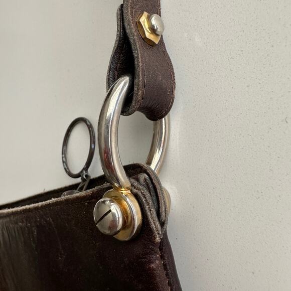 Jerome Leplat VTG Leather Suede Patina Shoulder Tote Messenger Bag - Picture 5 of 9